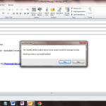 screenshot of Sic Outlook prompt-